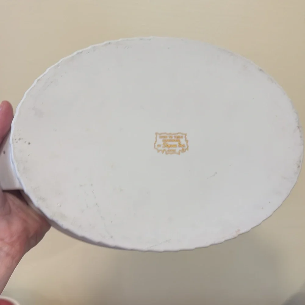 Vintage Styson Japan Lidded Vegetable Print Oven to Table Casserole Dish